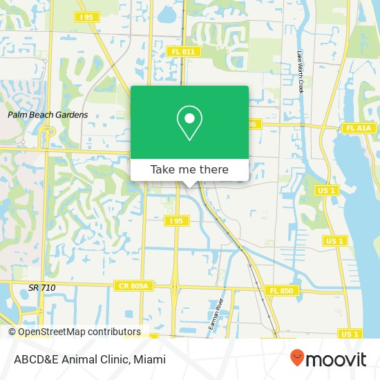 Mapa de ABCD&E Animal Clinic