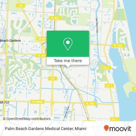 Palm Beach Gardens Medical Center map