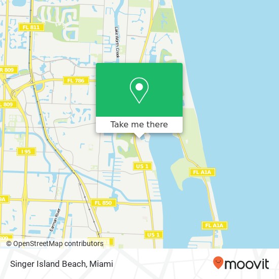 Mapa de Singer Island Beach