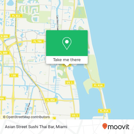 Asian Street Sushi Thai Bar map