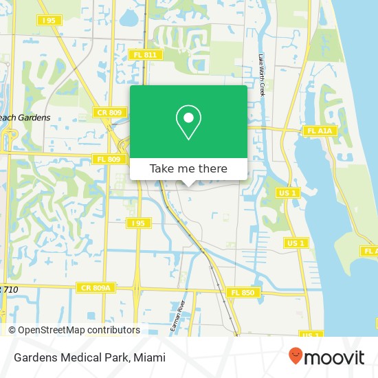 Gardens Medical Park map