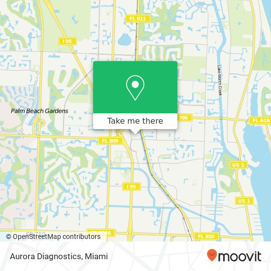 Aurora Diagnostics map