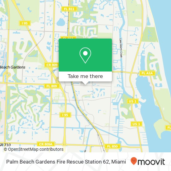 Palm Beach Gardens Fire Rescue Station 62 map