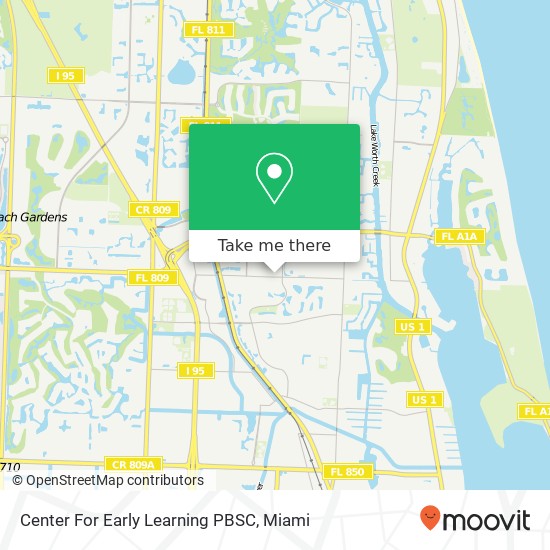 Center For Early Learning PBSC map