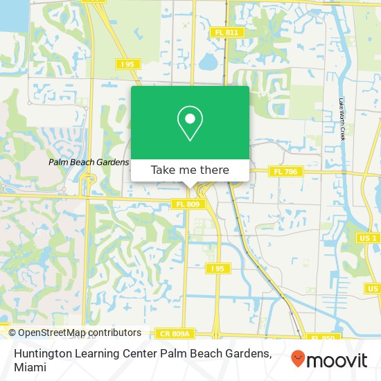 Huntington Learning Center Palm Beach Gardens map