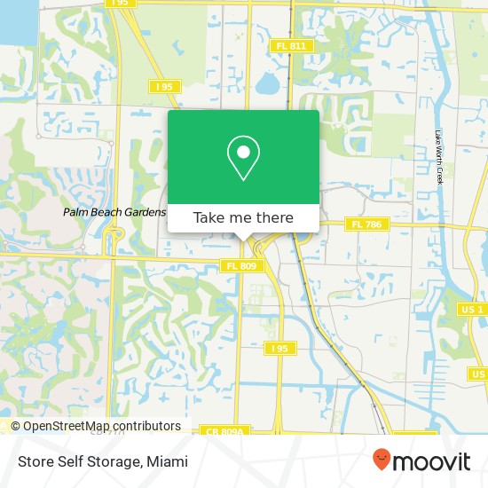 Mapa de Store Self Storage