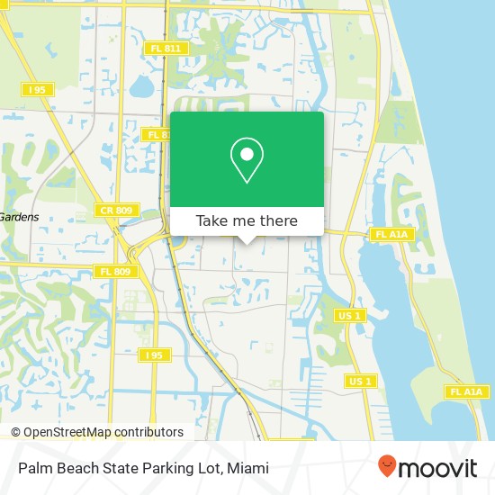 Mapa de Palm Beach State Parking Lot
