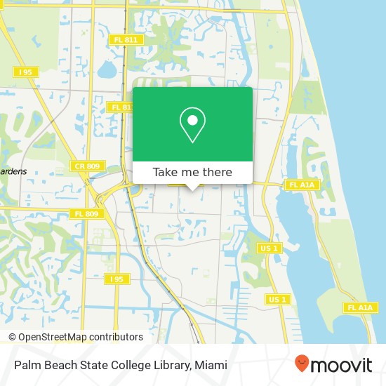 Mapa de Palm Beach State College Library