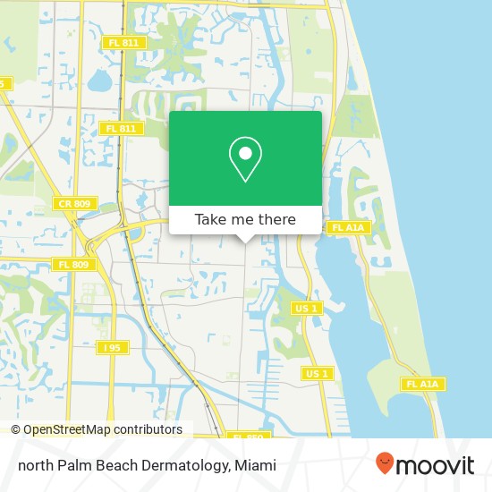 Mapa de north Palm Beach Dermatology