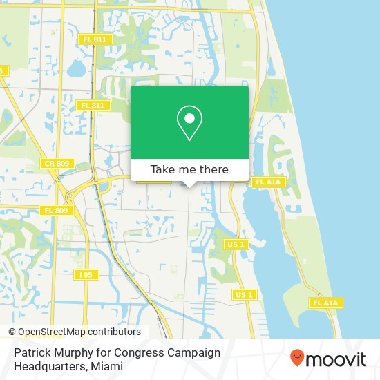 Patrick Murphy for Congress Campaign Headquarters map