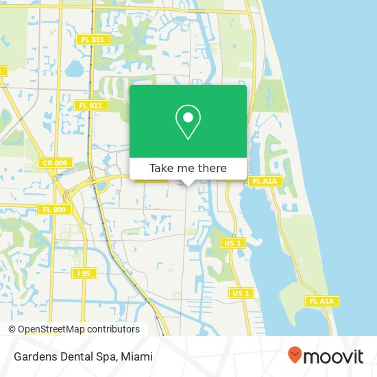 Gardens Dental Spa map