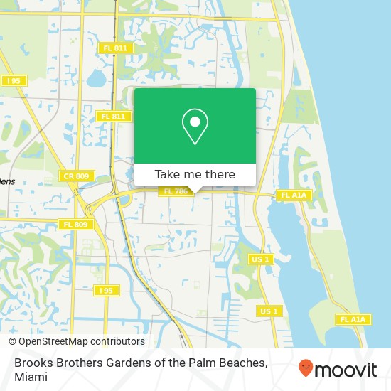 Brooks Brothers Gardens of the Palm Beaches map