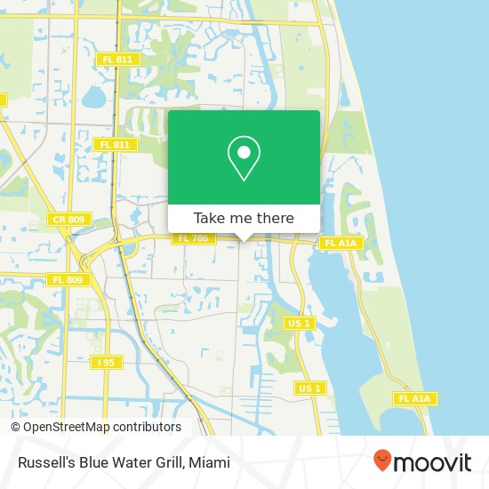 Russell's Blue Water Grill map