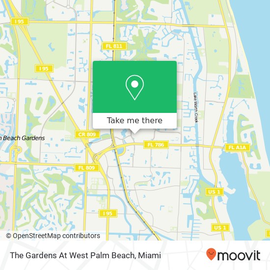 The Gardens At West Palm Beach map