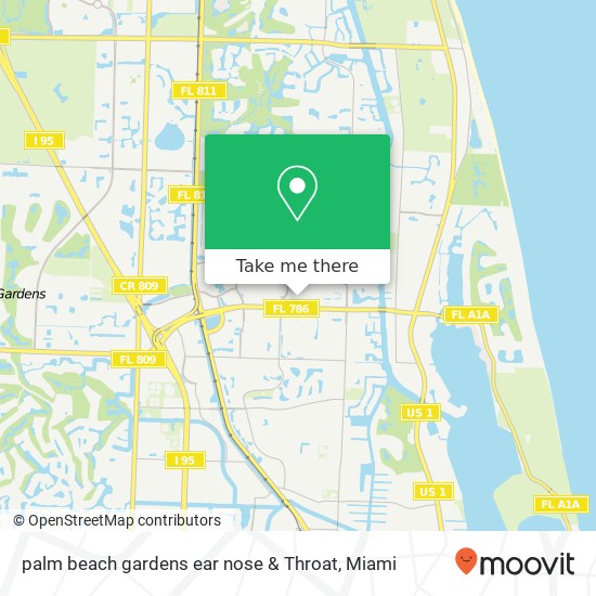 palm beach gardens ear nose & Throat map