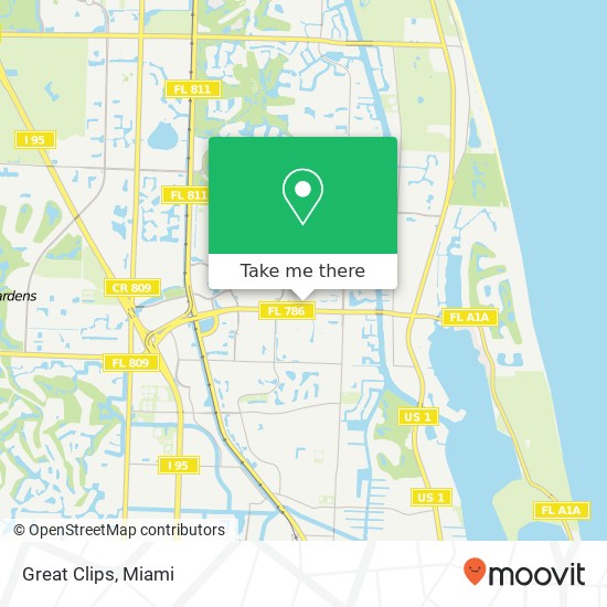 Great Clips map