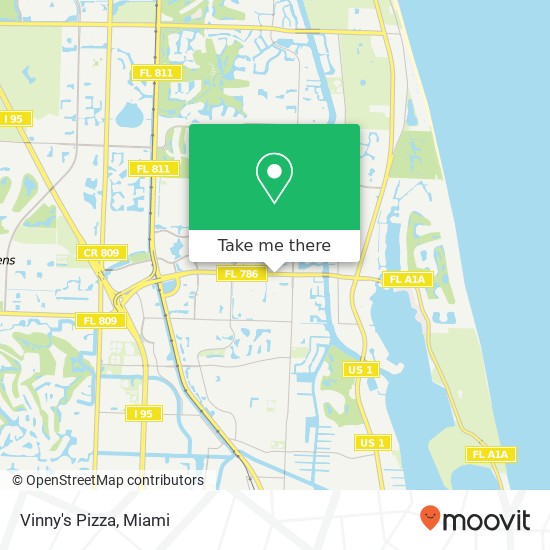 Vinny's Pizza map