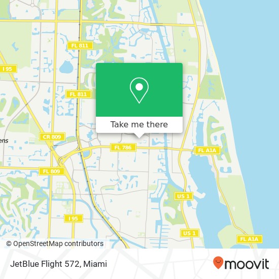 JetBlue Flight 572 map