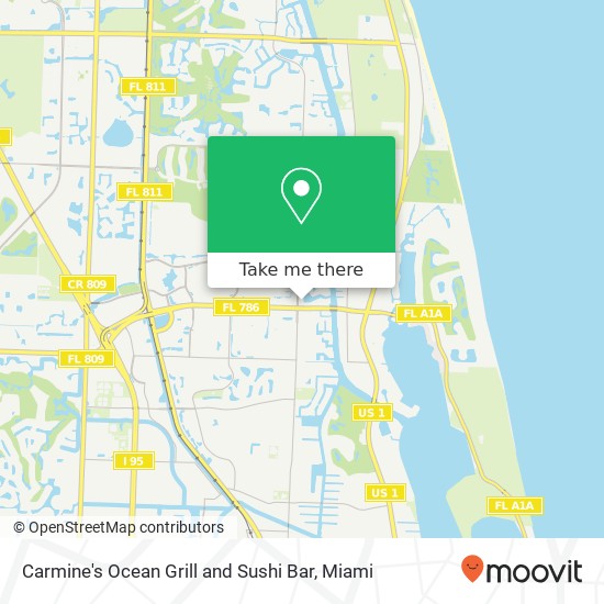 Mapa de Carmine's Ocean Grill and Sushi Bar