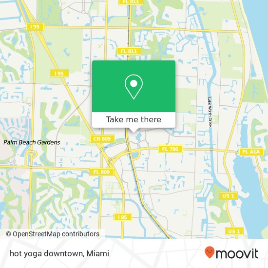 Mapa de hot yoga downtown