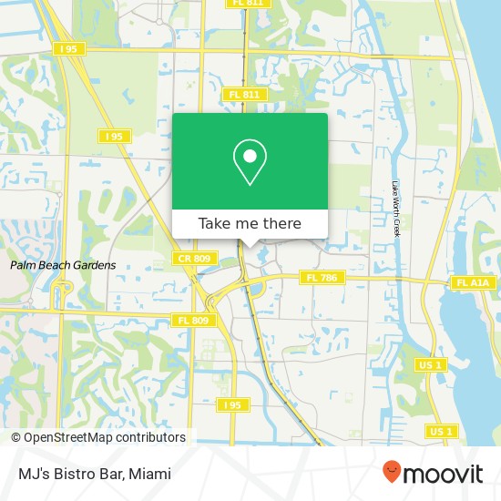 Mapa de MJ's Bistro Bar