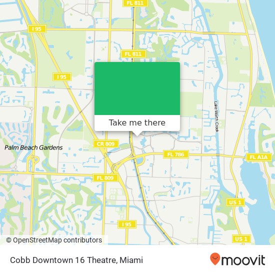 Cobb Downtown 16 Theatre map