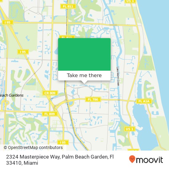Mapa de 2324 Masterpiece Way, Palm Beach Garden, Fl 33410