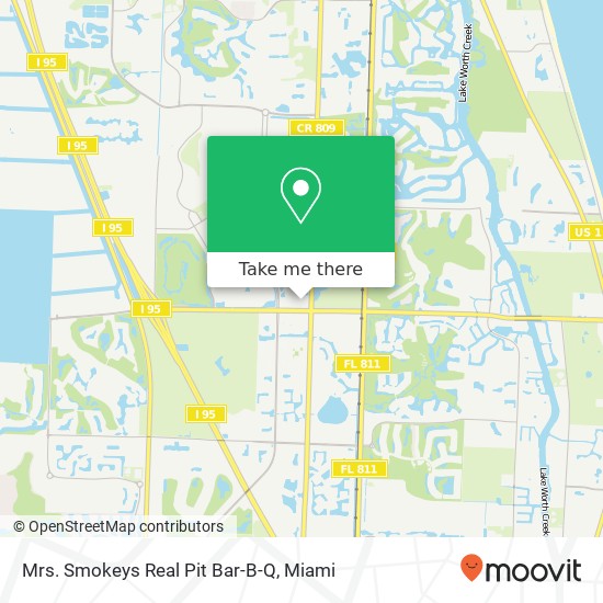 Mrs. Smokeys Real Pit Bar-B-Q map