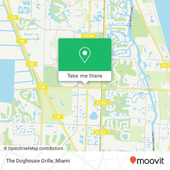 The Doghouse Grille map