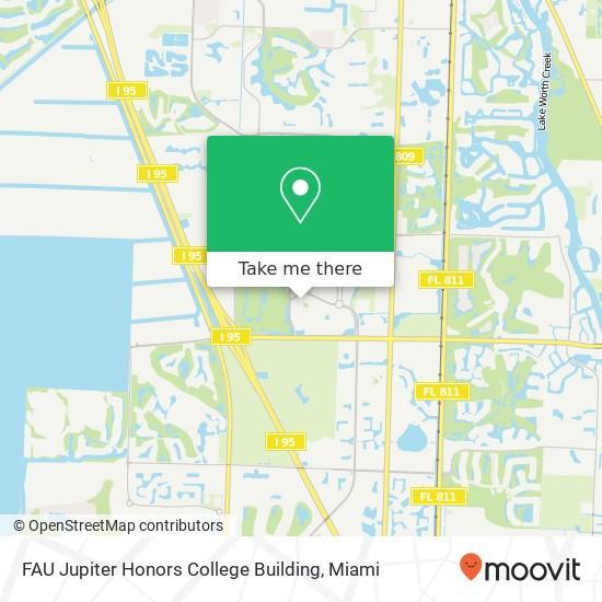 Mapa de FAU Jupiter Honors College Building