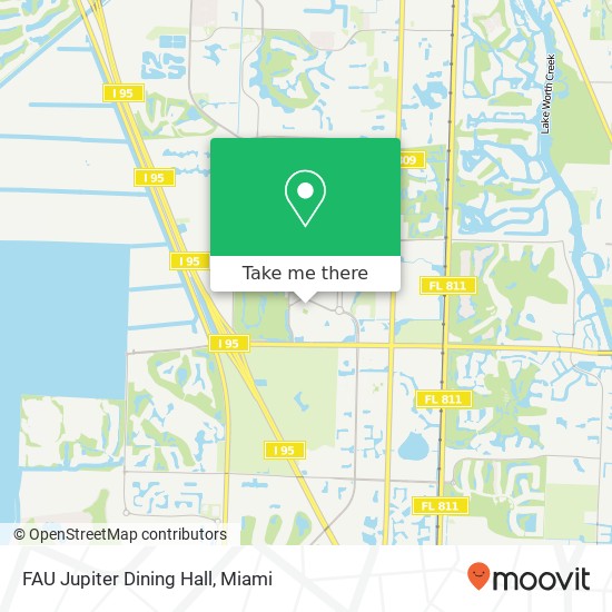 Mapa de FAU Jupiter Dining Hall