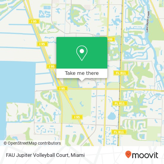 FAU Jupiter Volleyball Court map