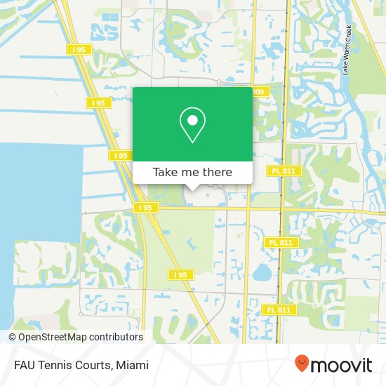 FAU Tennis Courts map