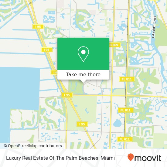 Luxury Real Estate Of The Palm Beaches map