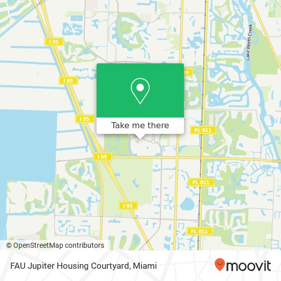 Mapa de FAU Jupiter Housing Courtyard