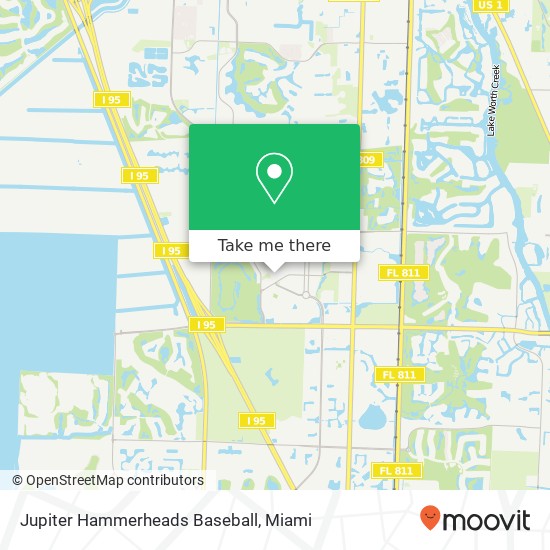 Mapa de Jupiter Hammerheads Baseball