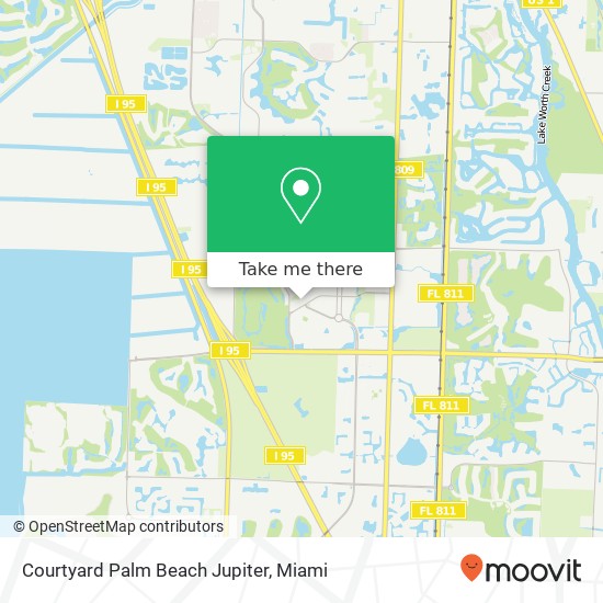 Mapa de Courtyard Palm Beach Jupiter
