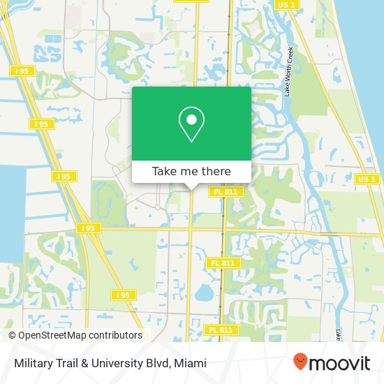 Mapa de Military Trail & University Blvd