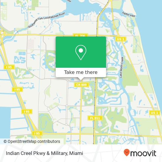 Indian Creel Pkwy & Military map