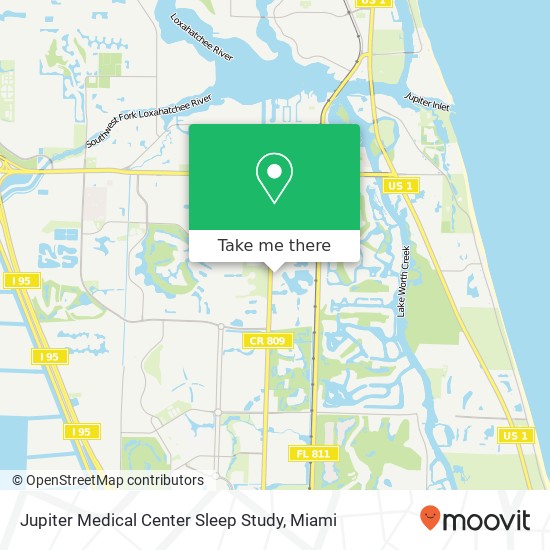 Jupiter Medical Center Sleep Study map