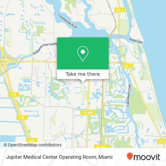 Jupiter Medical Center Operating Room map