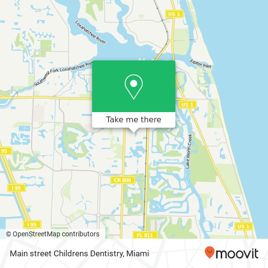Main street Childrens Dentistry map