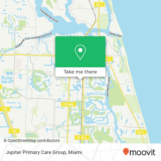 Jupiter Primary Care Group map