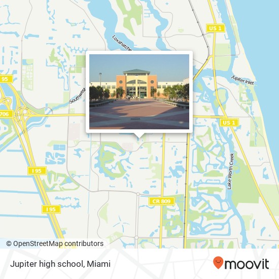 Mapa de Jupiter high school