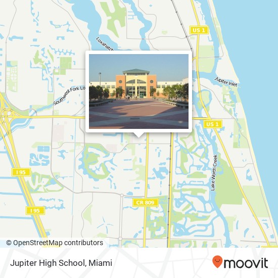 Jupiter High School map