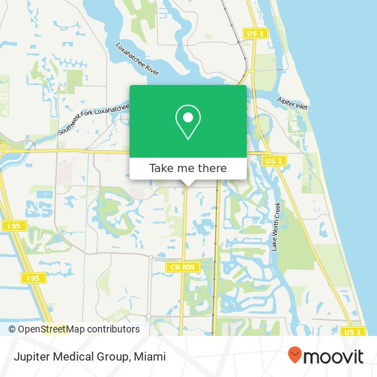 Mapa de Jupiter Medical Group