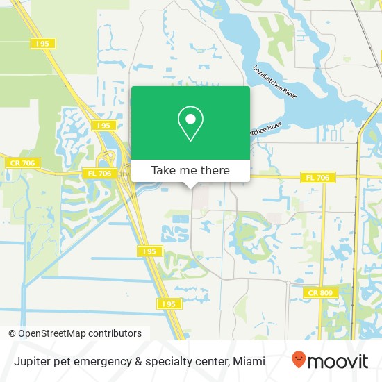 Mapa de Jupiter pet emergency & specialty center