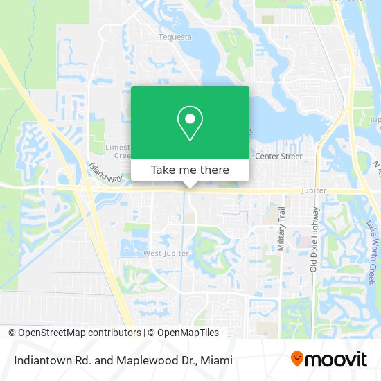 Indiantown Rd. and Maplewood Dr. map