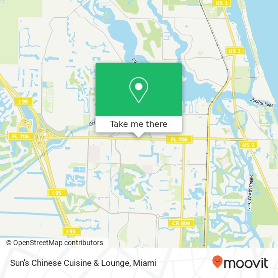 Mapa de Sun's Chinese Cuisine & Lounge