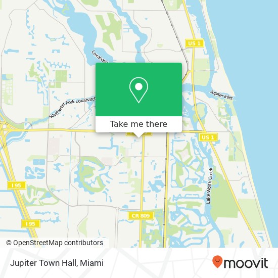 Jupiter Town Hall map